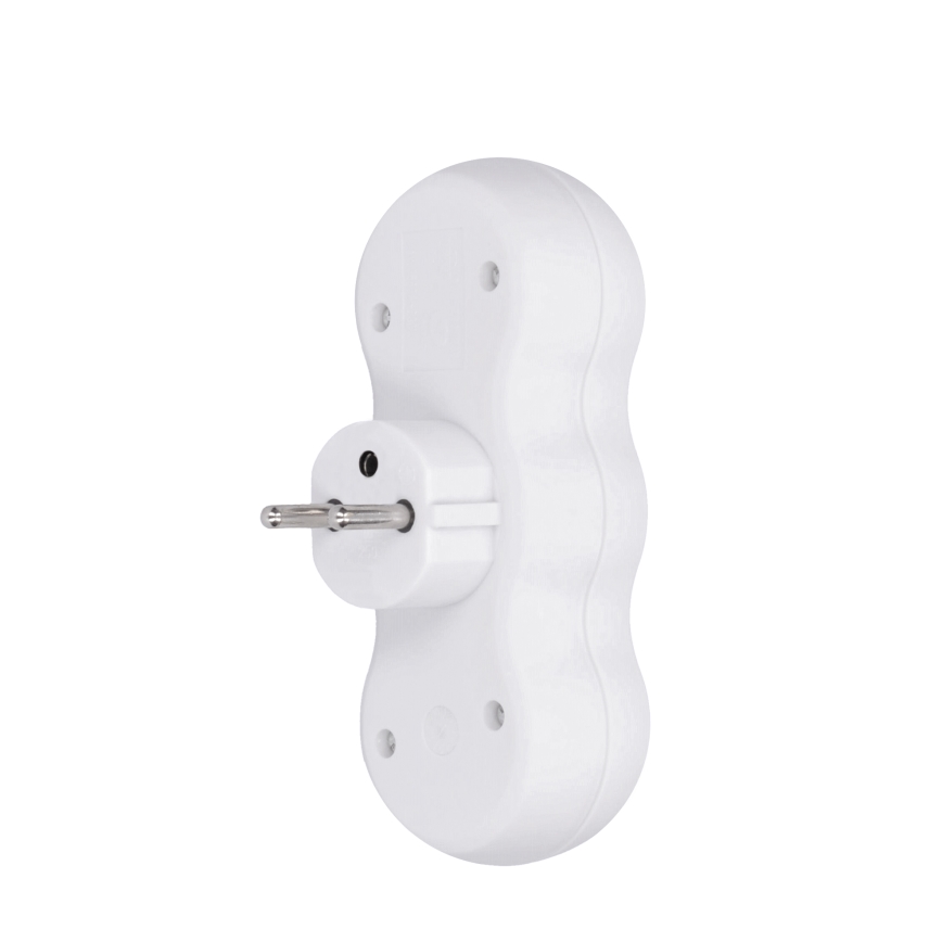 Divisor de enchufes con cargador USB A+C 2x10A blanco