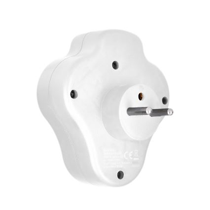 Enchufe hembra con USB A+C charger y interruptor 2x10A blanco