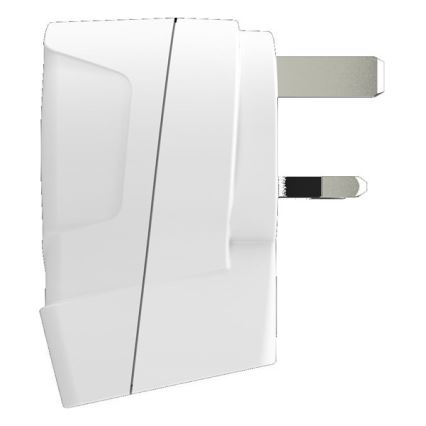 Adaptador de viaje para Reino Unido 230V + 2x puerto USB