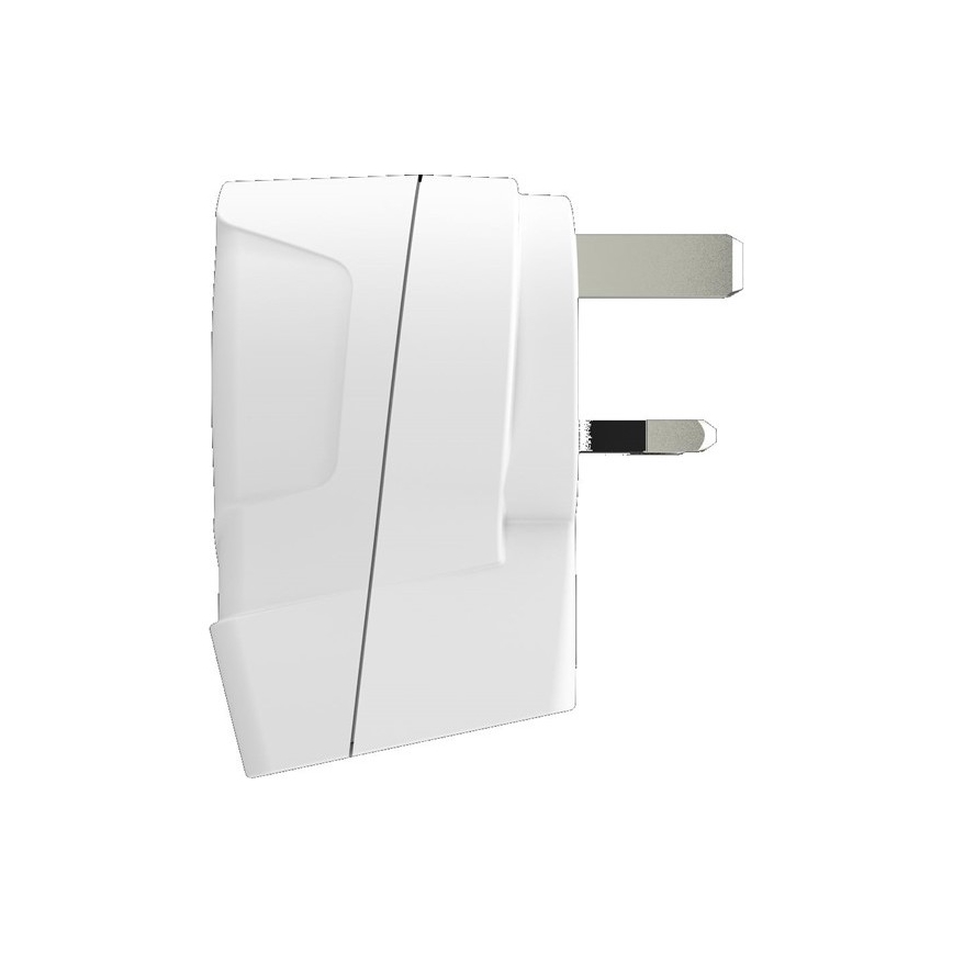Adaptador de viaje para Reino Unido 230V + 2x puerto USB