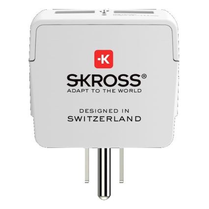 Adaptador de viaje para USA 230V + 2x puerto USB