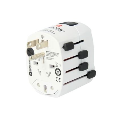 Adaptador universal de viaje para todo el mundo 230V + puerto USB