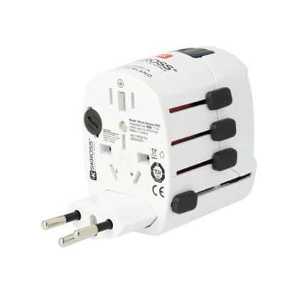 Adaptador universal de viaje para todo el mundo 230V + puerto USB