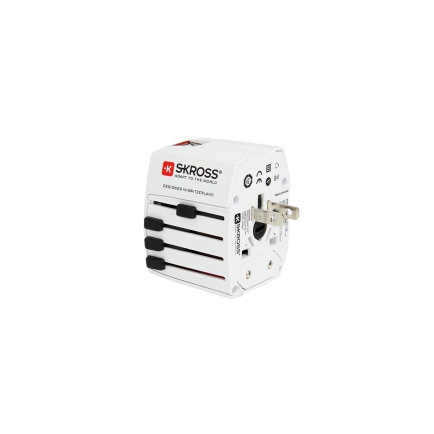 Adaptador de viaje internacional 230V + 2x puerto USB