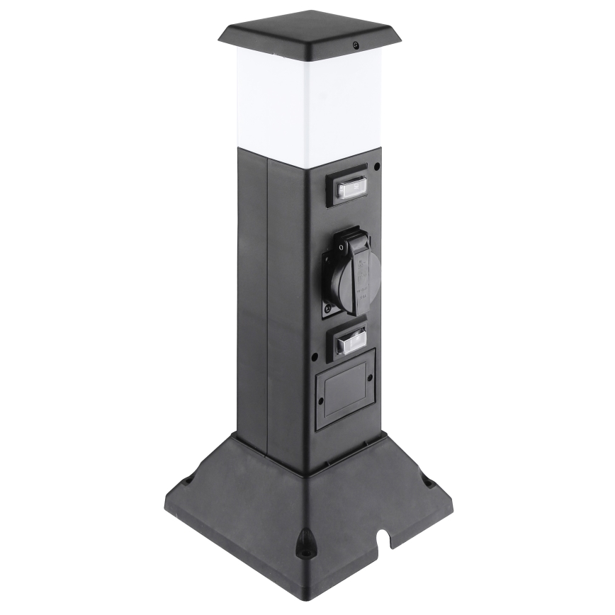 Lámpara de exterior con 2 enchufes 1xE14/15W/230V IP44 negro