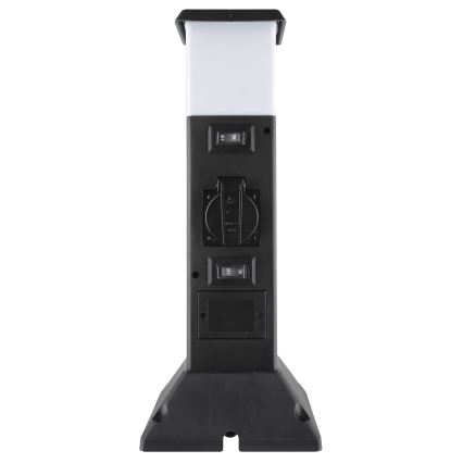 Lámpara de exterior con 2 enchufes 1xE14/15W/230V IP44 negro