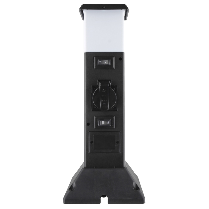 Lámpara de exterior con 2 enchufes 1xE14/15W/230V IP44 negro