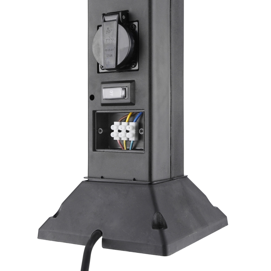 Lámpara de exterior con 2 enchufes 1xE14/15W/230V IP44 negro