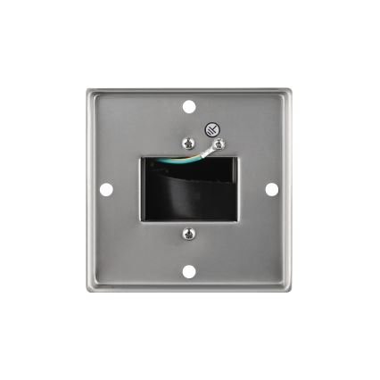 Columna de enchufe de exterior 2Z 230V IP44 cromo mate angular