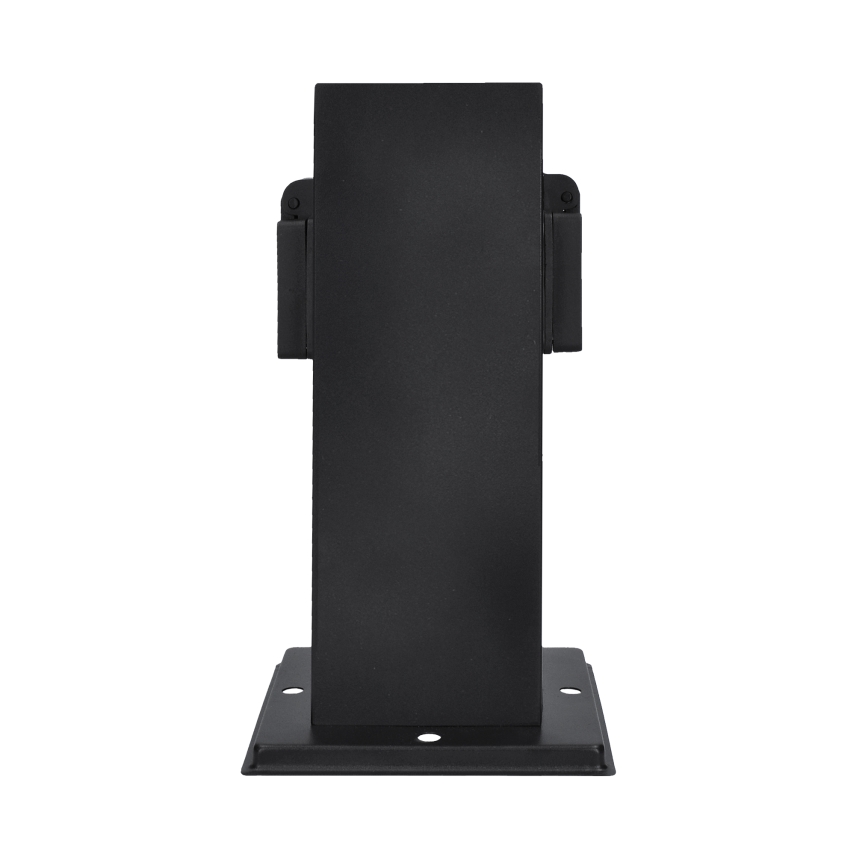 Columna de enchufe de exterior 2Z 230V IP44 negro angular