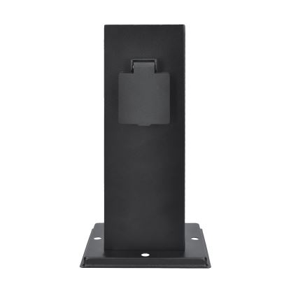 Columna de enchufe de exterior 2Z 230V IP44 negro angular