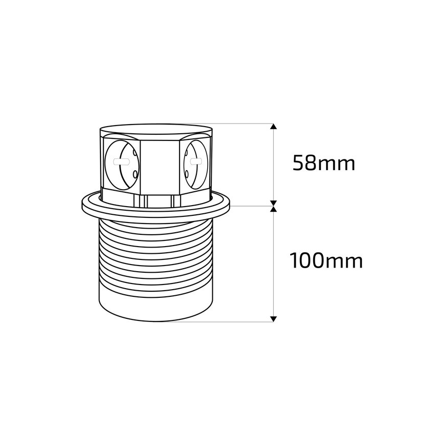 Regleta para escritorio 4x230V
