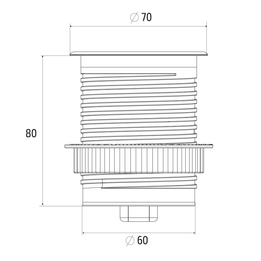 Columna de enchufes para mesa 1x230V + USB-C Power Delivery plata/negro