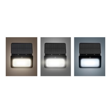 Proyector solar LED regulable con sensor de movimiento y crepúsculo LED/6W/2200 mAh 3000/4000/6500K IP65