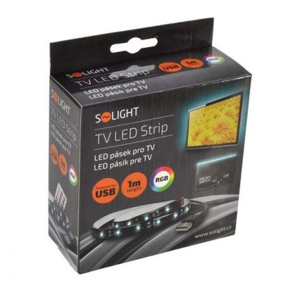 SET 2x LED RGB Cinta para TV con control remoto IP65 LED/USB 50cm