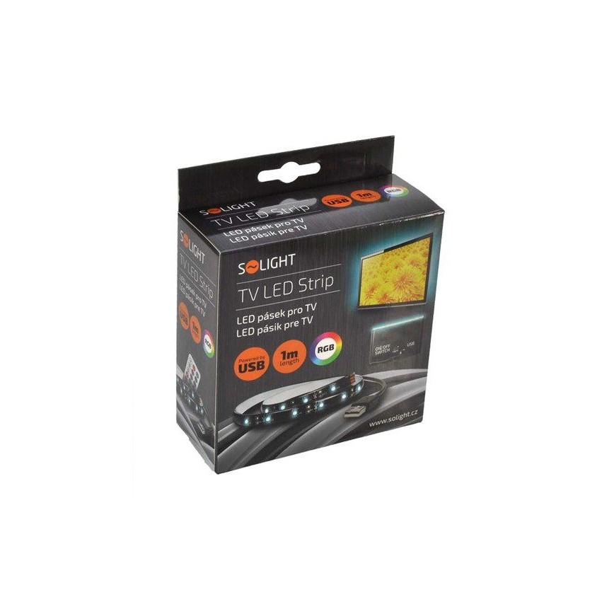 SET 2x LED RGB Cinta para TV con control remoto IP65 LED/USB 50cm