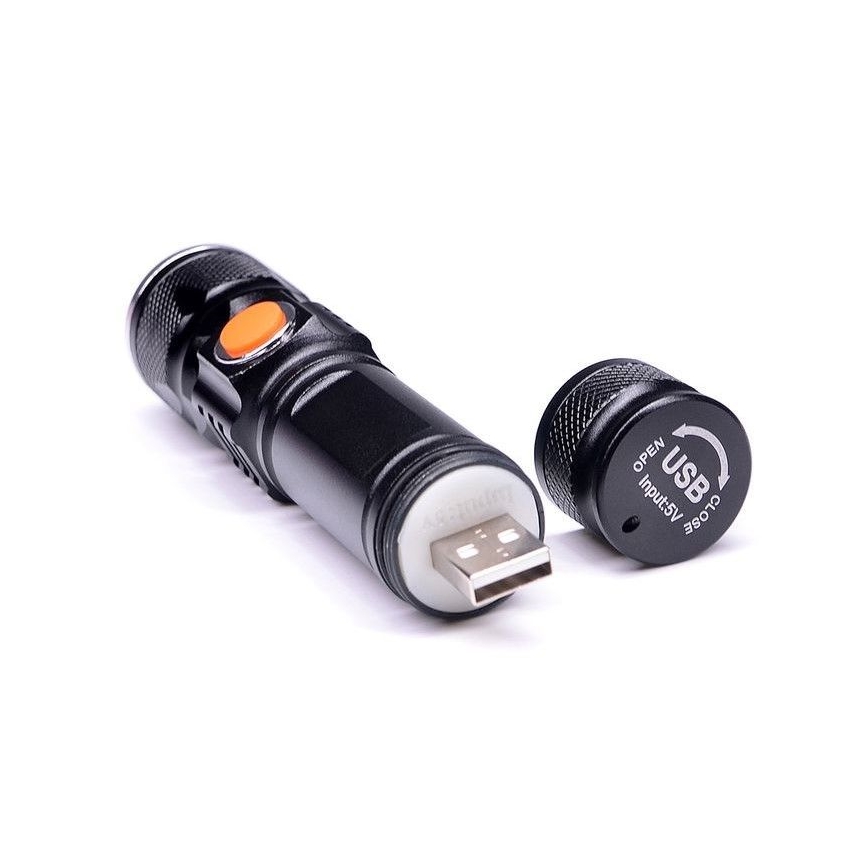 LED Linterna recargable USB LED/3W/3,7V IP44