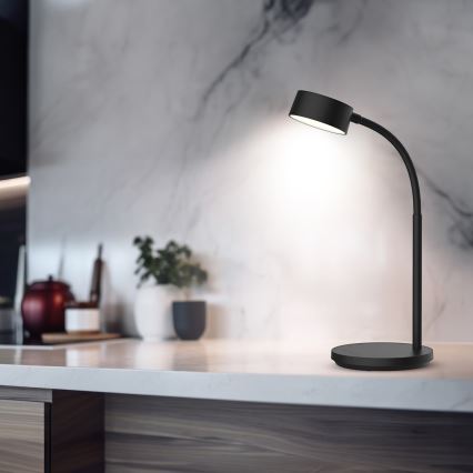 Lámpara de mesa regulable LED táctil LED/4,5W/5V 3000/4000/6500K negro