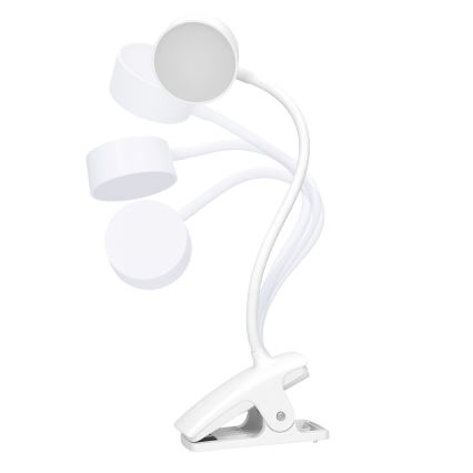 Solight WO3001-W- Lámpara LED flexible regulable con clip LED/2W/5V 3000/4000/6500K blanco