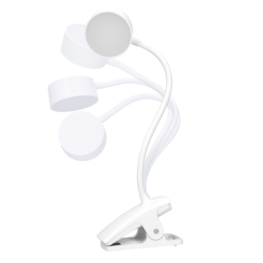 Solight WO3001-W- Lámpara LED flexible regulable con clip LED/2W/5V 3000/4000/6500K blanco