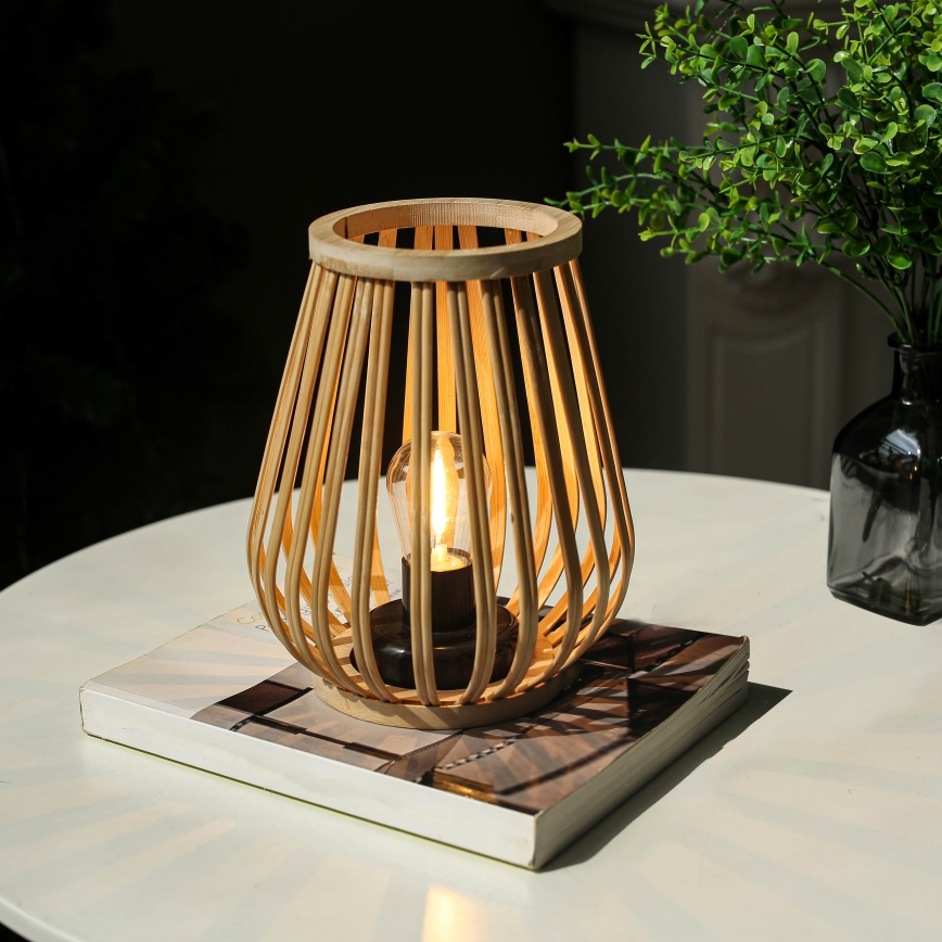 LED Lámpara de mesa decorativa LED/2xAA bambú