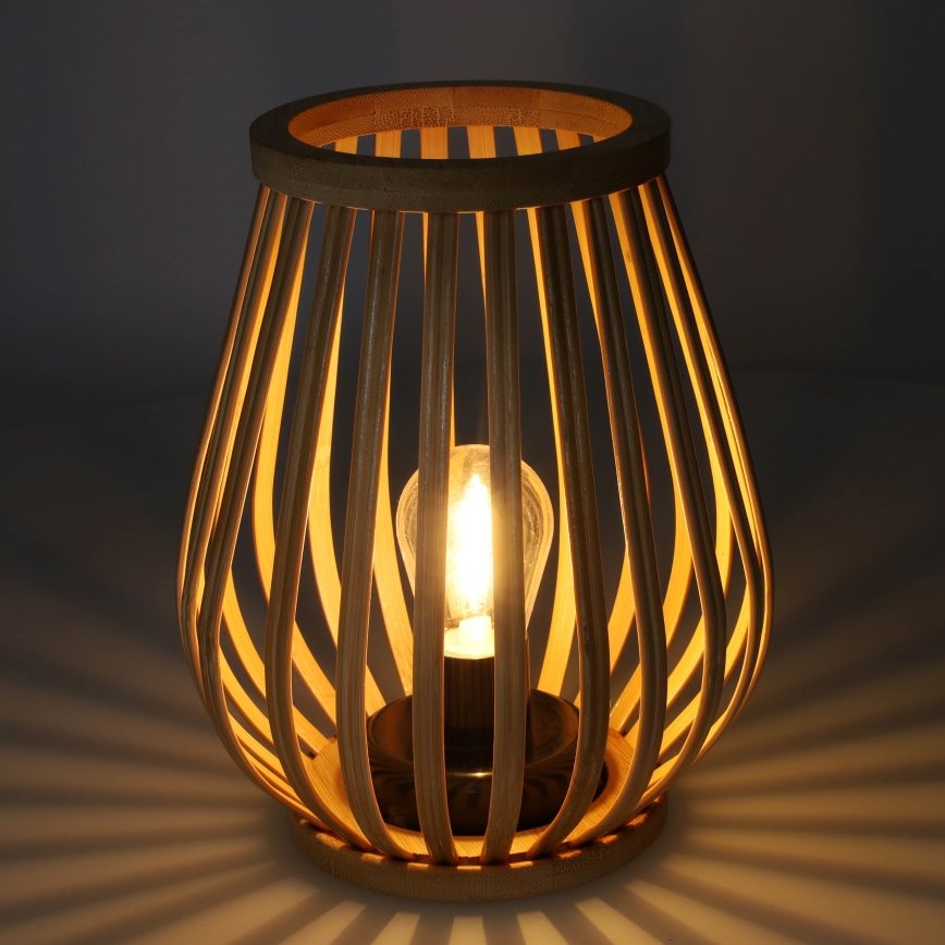 LED Lámpara de mesa decorativa LED/2xAA bambú