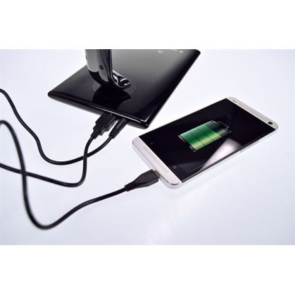 Lámpara LED de mesa regulable USB Conector LED/12W/230V blanca