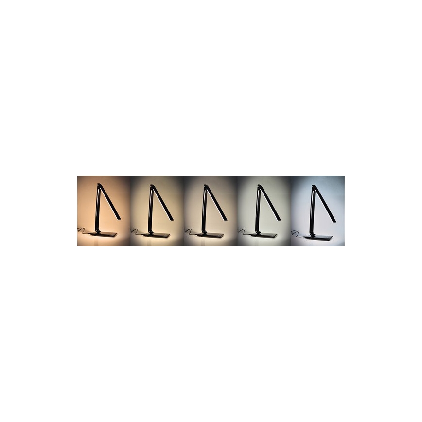 Lámpara LED de mesa regulable USB Conector LED/12W/230V blanca