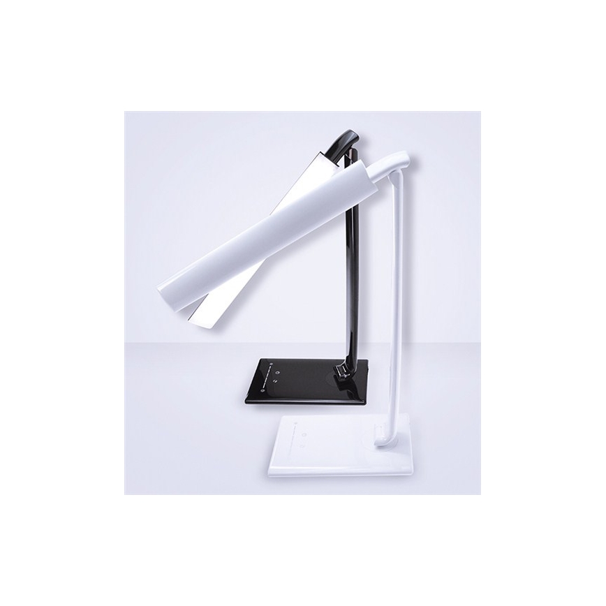 Lámpara LED de mesa regulable USB Conector LED/12W/230V blanca