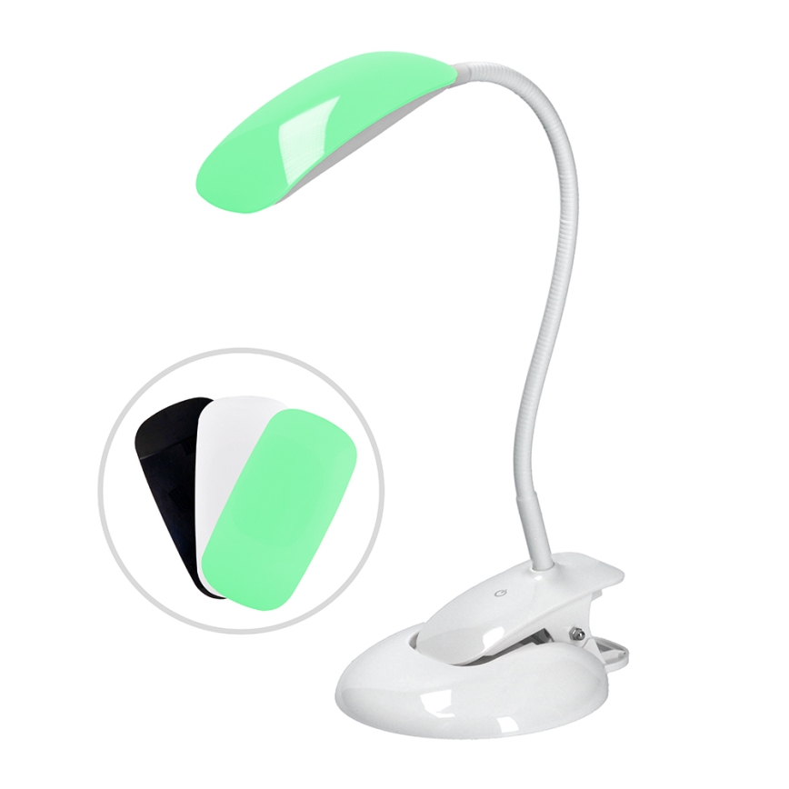 Lámpara LED de mesa regulable pedestal y clip LED/5W/230V
