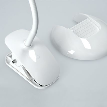 Lámpara LED de mesa regulable pedestal y clip LED/5W/230V