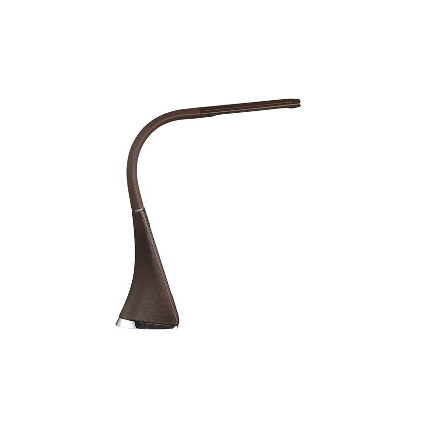 Lámpara LED de mesa regulable con display LED/6W/230V marrón