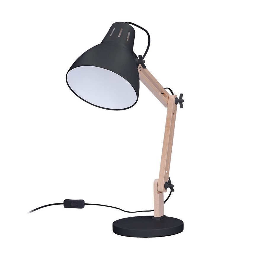 Lámpara de mesa FALUN 1xE27/25W/230V negro/roble