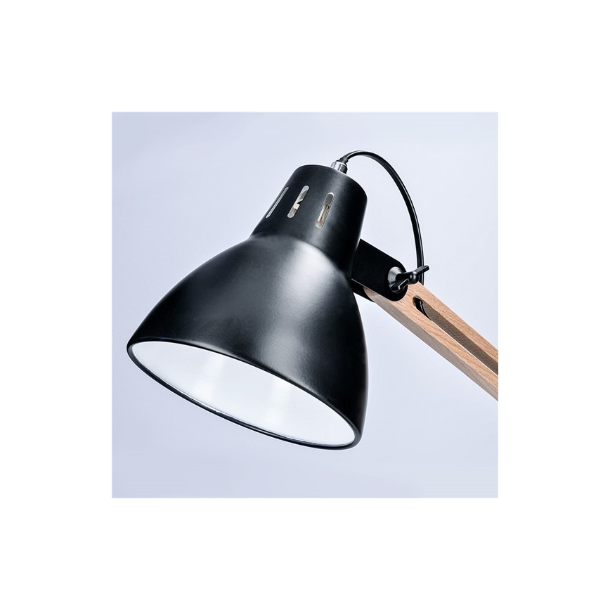 Lámpara de mesa FALUN 1xE27/25W/230V negro/roble