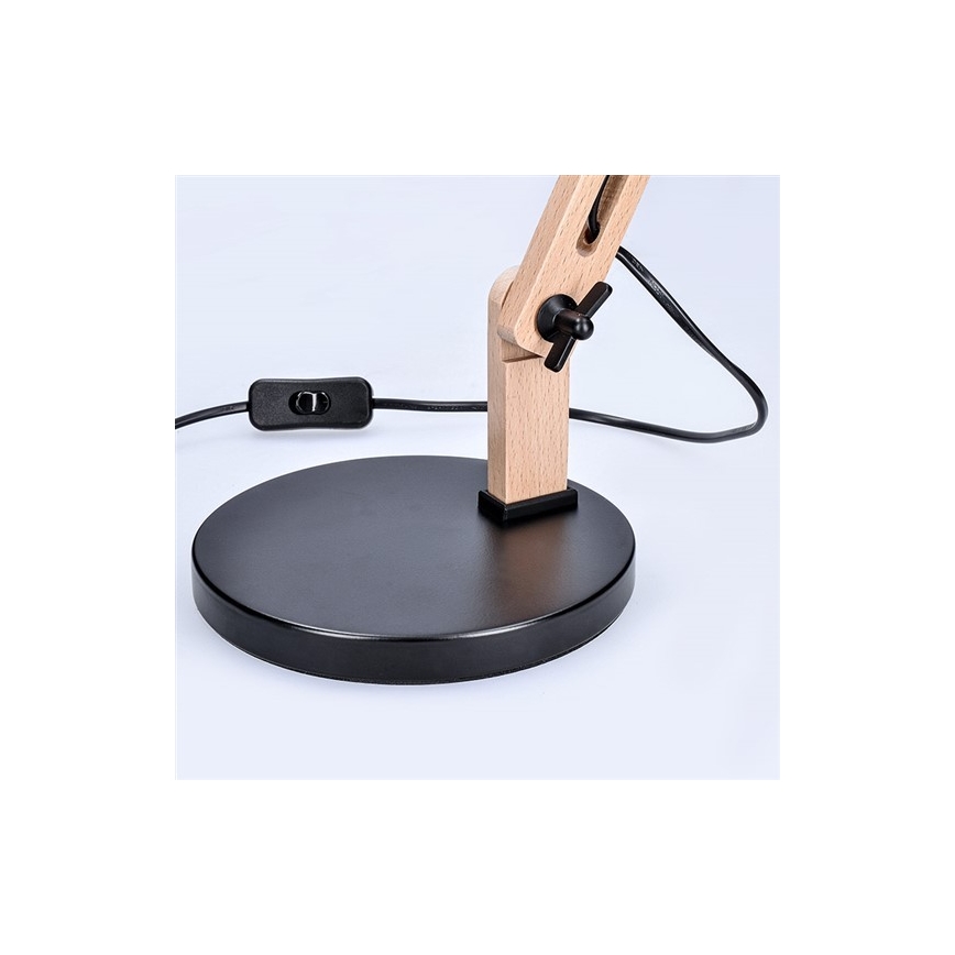Lámpara de mesa FALUN 1xE27/25W/230V negro/roble