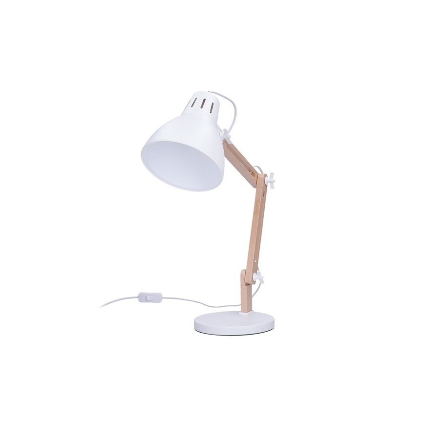 Lámpara de mesa FALUN 1xE27/25W/230V blanco/roble