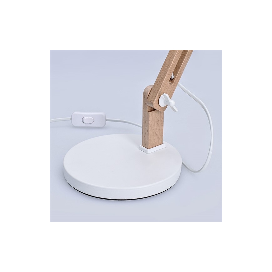 Lámpara de mesa FALUN 1xE27/25W/230V blanco/roble