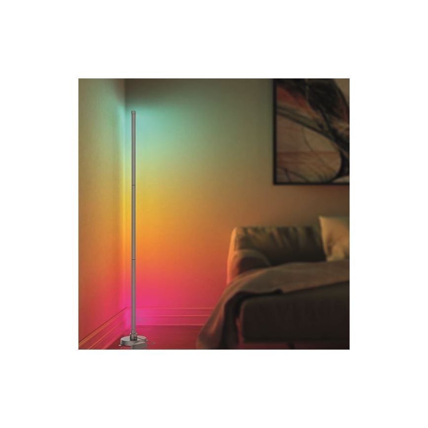 Lámpara de pie LED RGB regulable RAINBOW LED/18W/230V Wi-Fi Tuya + mando a distancia
