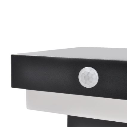 Aplique solar LED con sensor de movimiento y crepuscular PALERMO LED/5W/2000 mAh IP54 negro