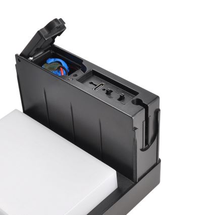 Lámpara solar LED con sensor de movimiento y crepuscular PALERMO LED/5W/2000 mAh IP54 negro