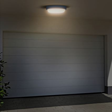 Aplique LED para exterior LED/13W/230V 4000K IP54 gris redondeado