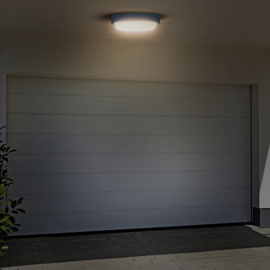 Aplique LED para exterior LED/13W/230V 4000K IP54 gris redondeado
