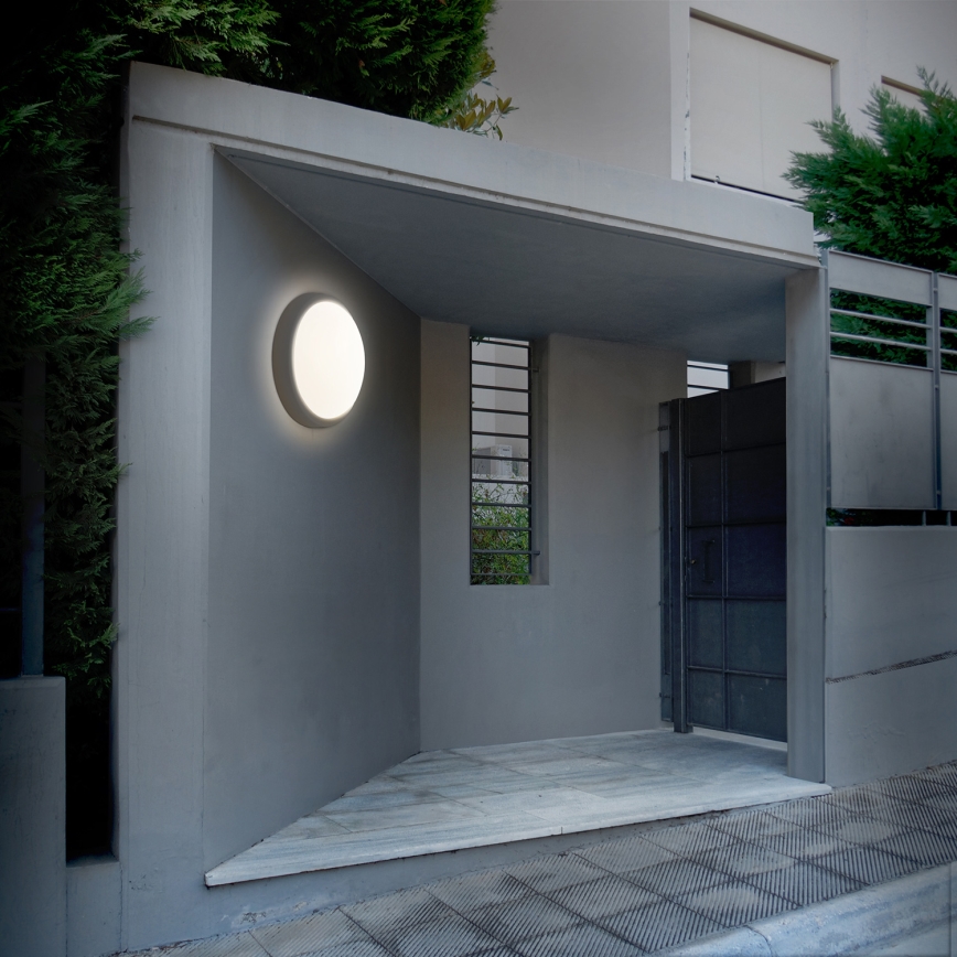 Aplique LED para exterior LED/13W/230V 4000K IP54 gris redondeado