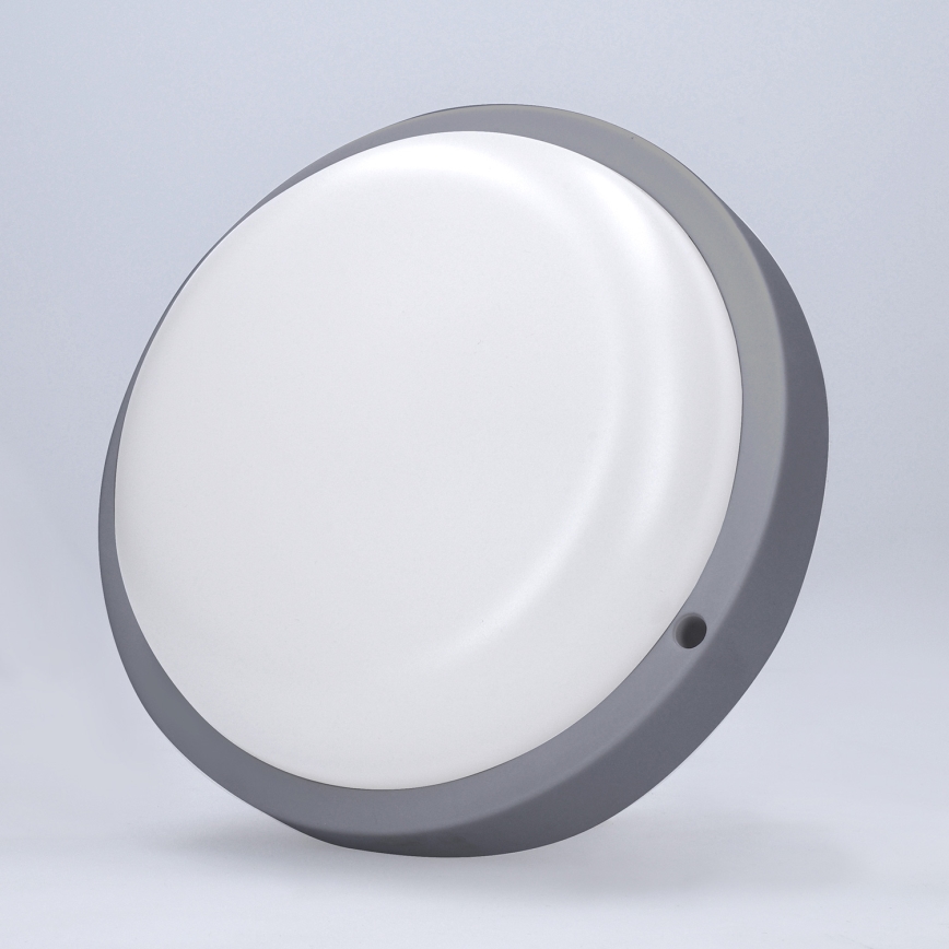 Aplique LED para exterior LED/13W/230V 4000K IP54 gris redondeado
