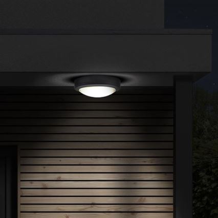 Plafón LED de exterior con sensor SIENA LED/20W/230V 4000K diá. 23 cm IP54