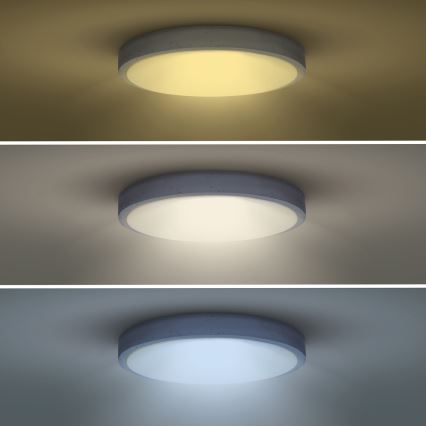 Plafón LED regulable GREY LED/48W/230V 3000-6500K gris diá. 38 cm + control remoto