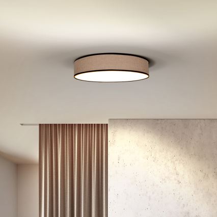 Plafón LED regulable BROWNIE LED/60W/230V 3000-6500K marrón diá. 50 cm + control remoto