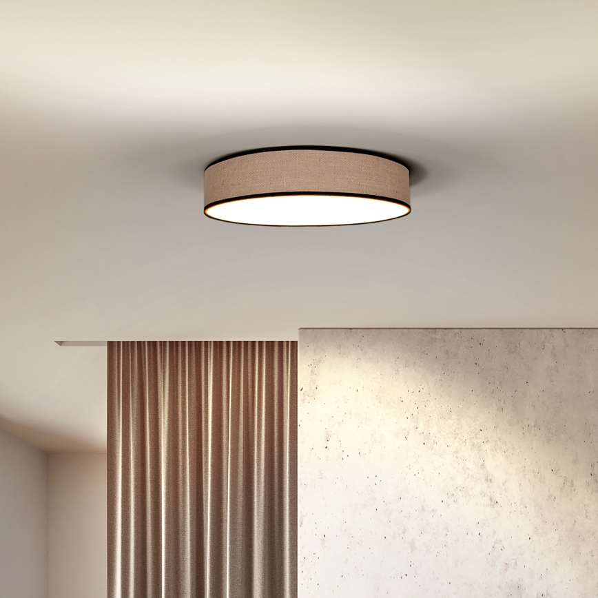 Plafón LED regulable BROWNIE LED/60W/230V 3000-6500K marrón diá. 50 cm + control remoto