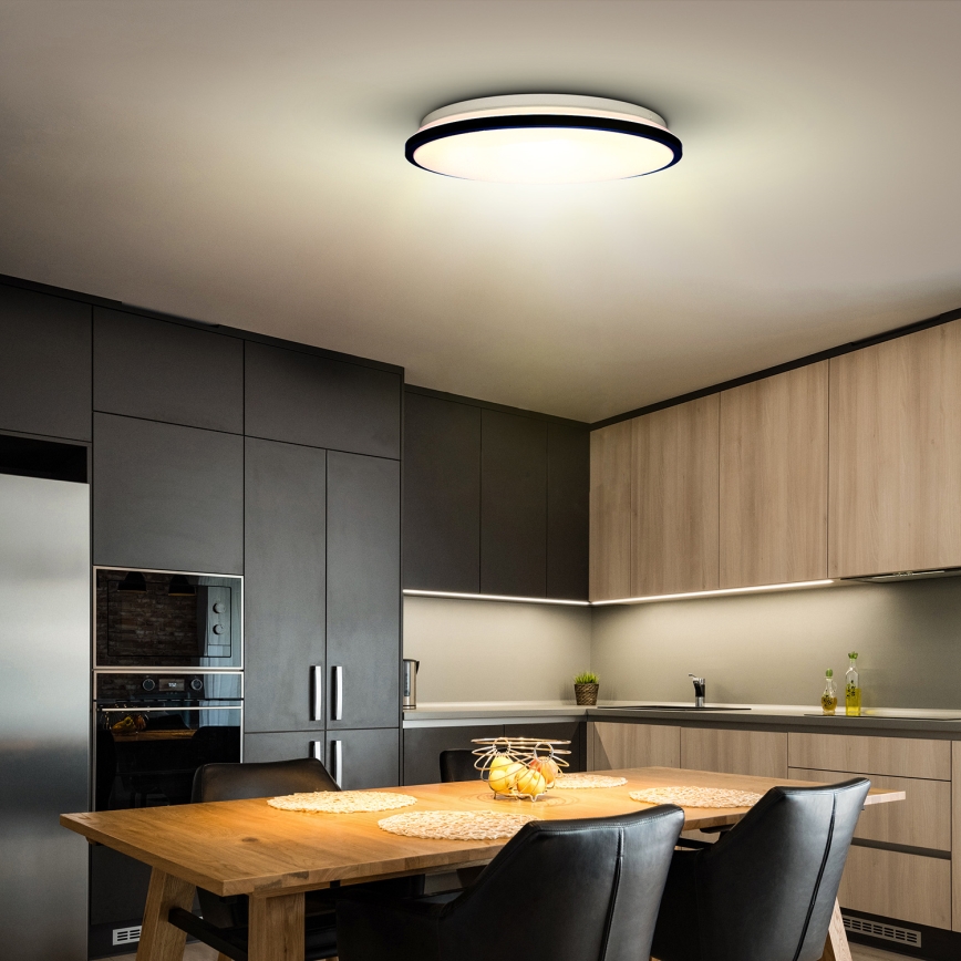 Plafón LED regulable JAMIL LED/48W/230V 3000-6500K negro + control remoto