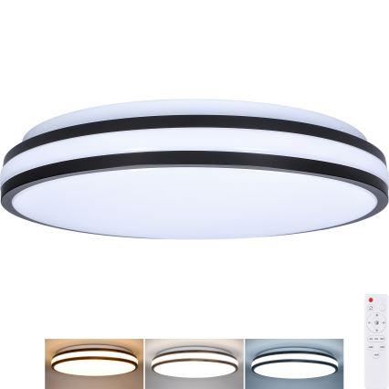 Plafón LED regulable LASKOS LED/48W/230V 3000-6500K negro + control remoto
